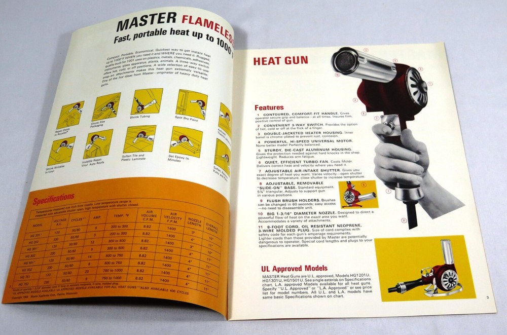 Master Flameless Heat Tools brochure 1969
