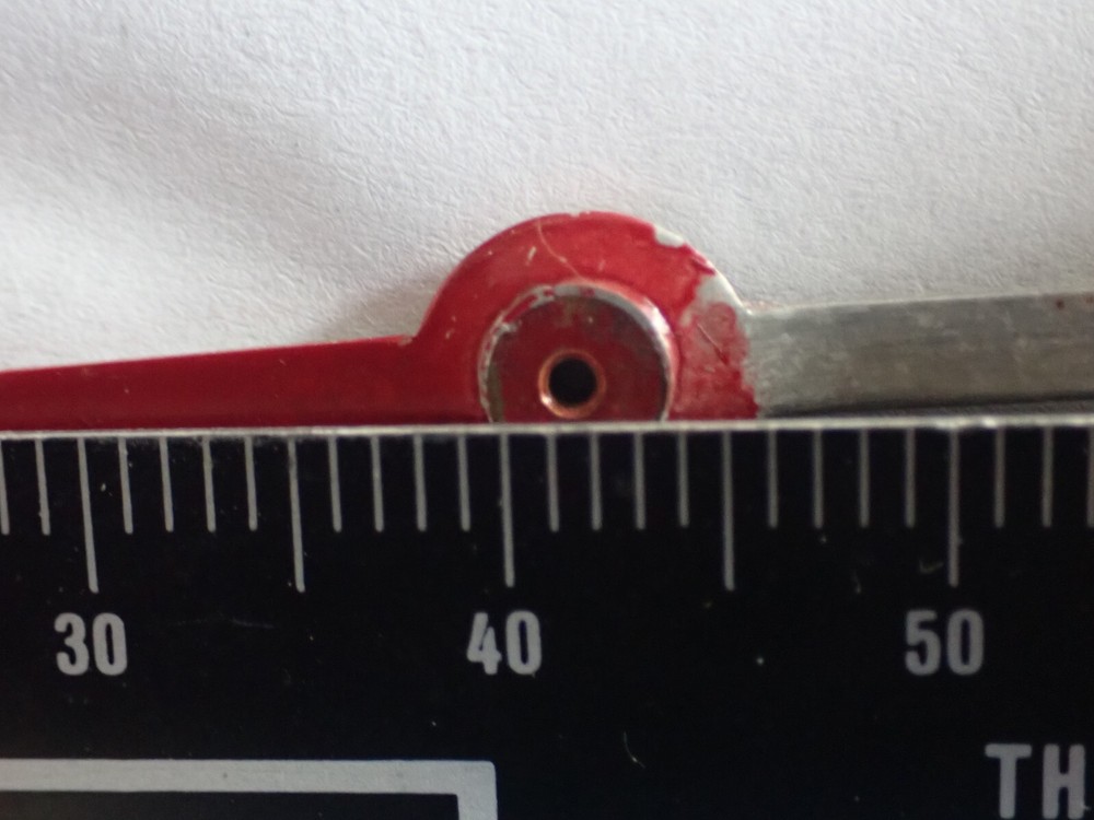 10 TEN INCH RED AND SILVER CLOCK HAND