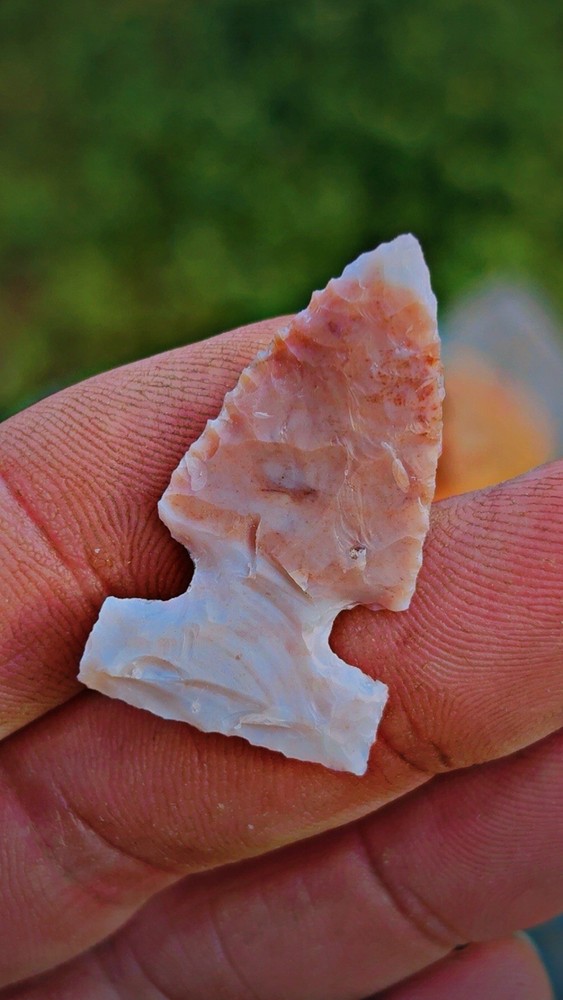 Flintknapped Flint Ridge Stone Small Side Notched Arrowhead