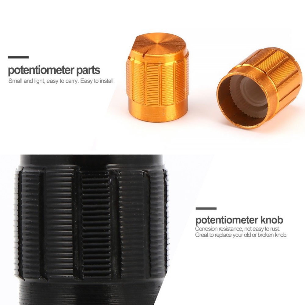 12 Pcs Rotary Potentiometer Knobs Aluminum Alloy Replacement Sound Knobs
