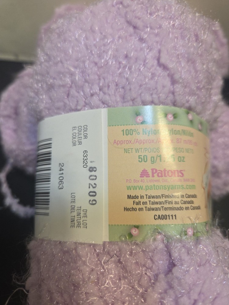 Patons Be Mine Lovely Lilac Yarn 3 Rolls
