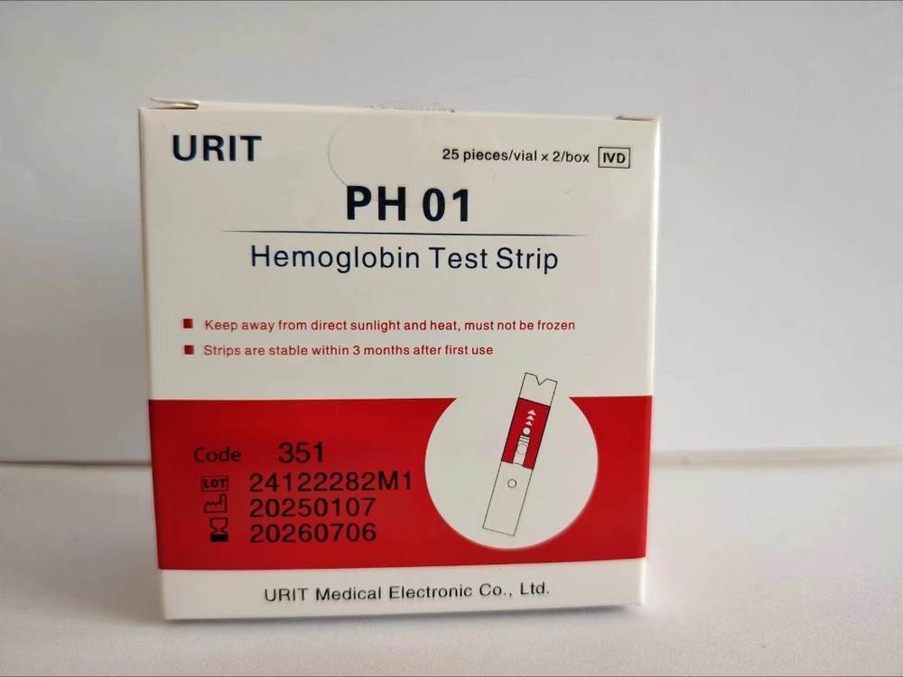 Home Hemoglobin Test Meter with 50 Test Strips Kit Easy Use Hemoglobin Test..46