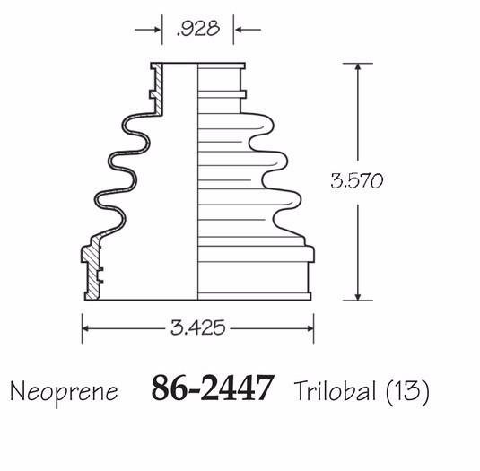 Front Inner & Outer CV Axle Boot Kit for Toyota Corolla 2003-2008 Empi Boots