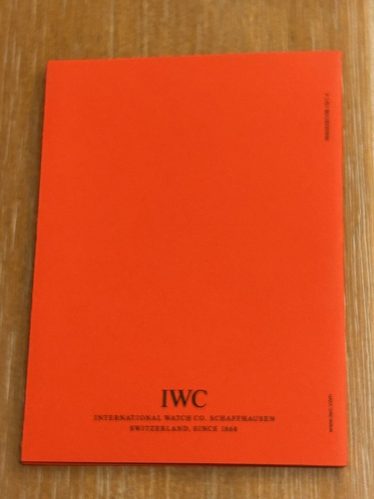 Authentic IWC Important Operating Instructions Note Regarding Dust and Water NOS