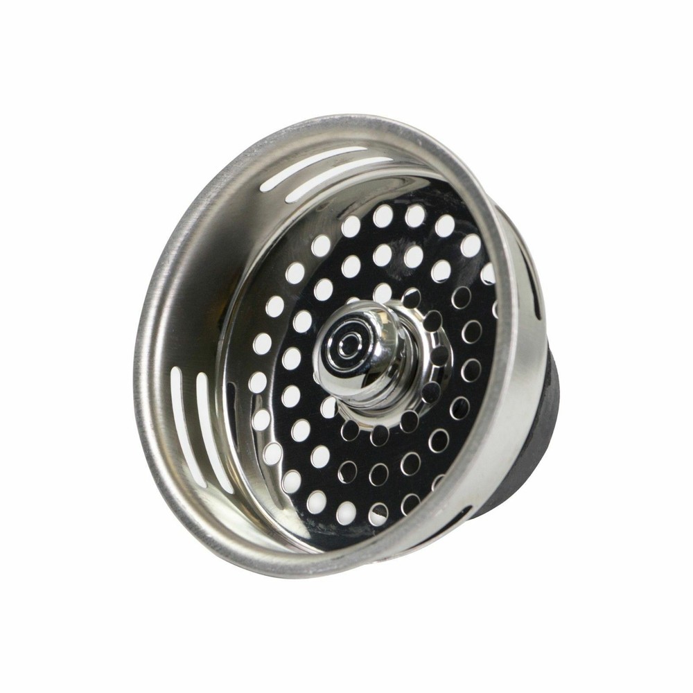 Stainless Steel (3.5) Sink Strainer Basket Replacement Universal Rubber Stopper