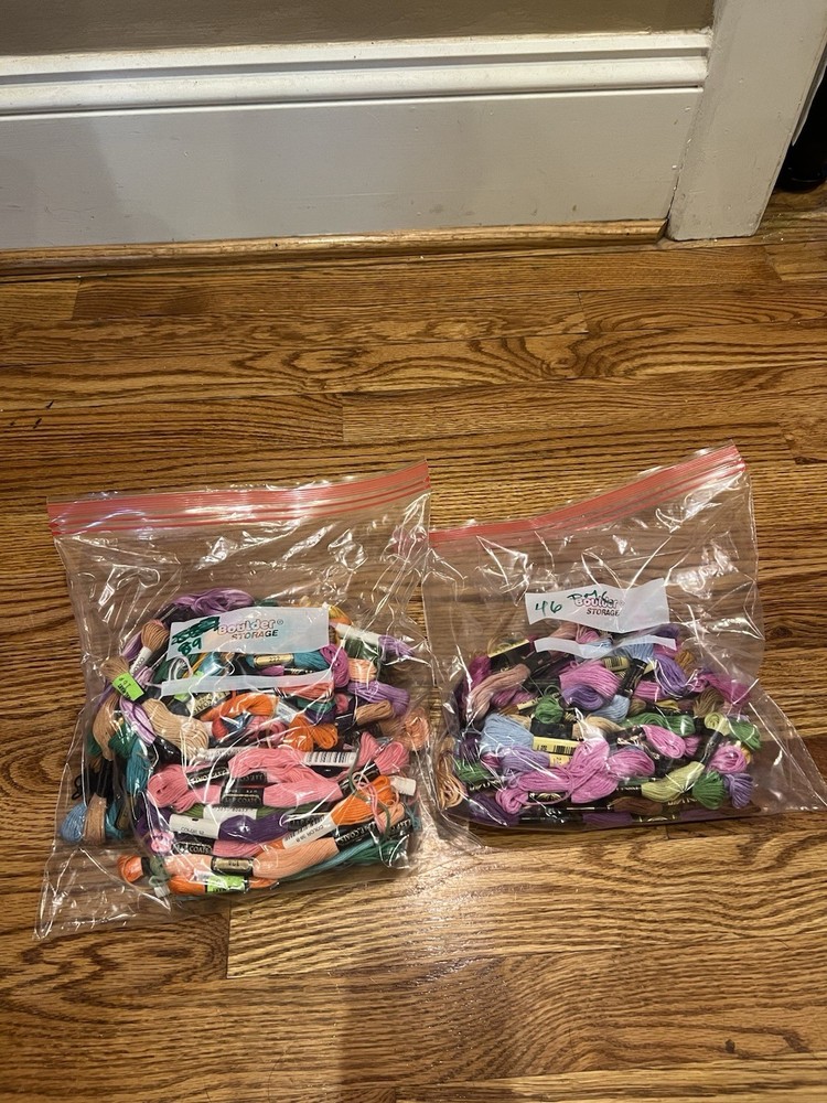 Huge Lot of Assorted Threads DMC Embroidery Floss Stitch Thread Multicolor