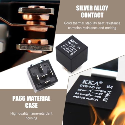 4 PCS Starter Relay, 5 Pin Relay, Trim System Components, Universal