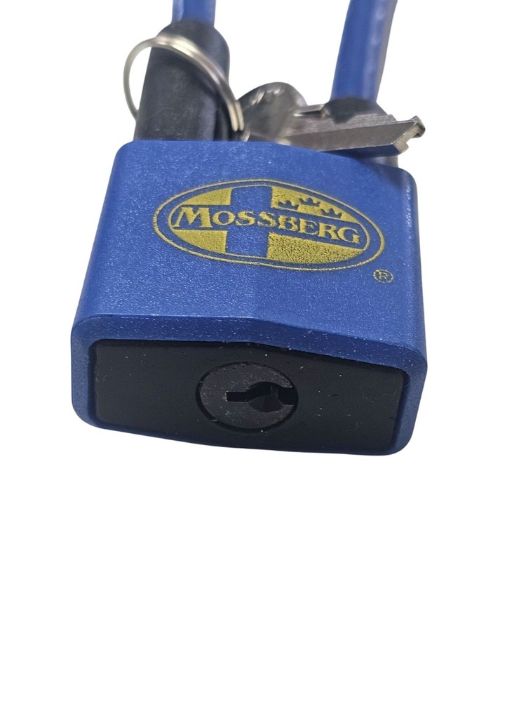 Mossberg Cable Gun Lock W/ 2 Keys Durable Security Blue