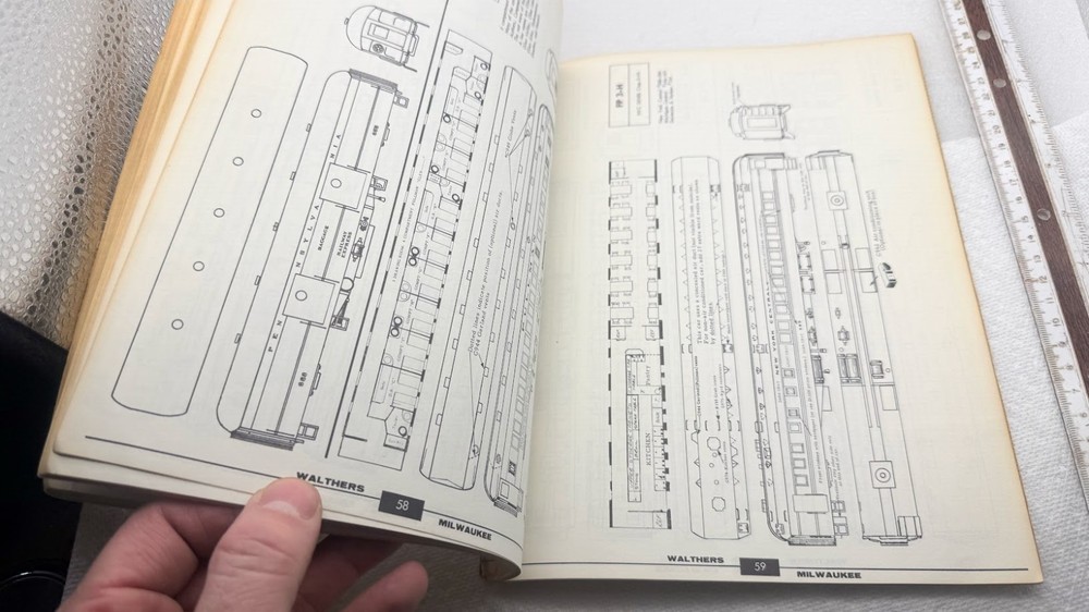 Walthers Passenger Car Plans Revised Second Edition 1973 AS SHOWN