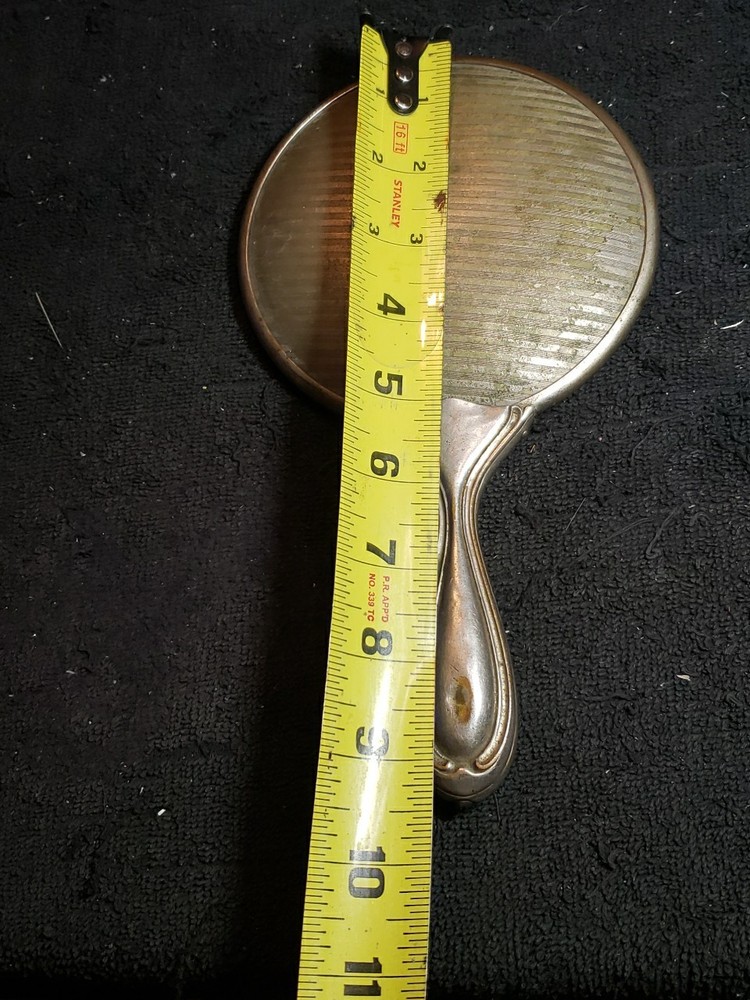 Antique "G.SILVER" Smooth handheld Vanity MIRROR