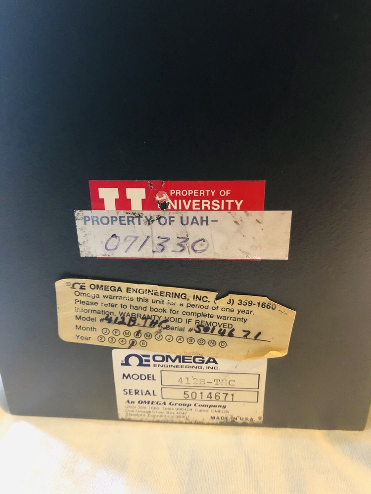 Omega Digicator 412B-THC Celcius Temprature Indicator - Used, Tested for Power