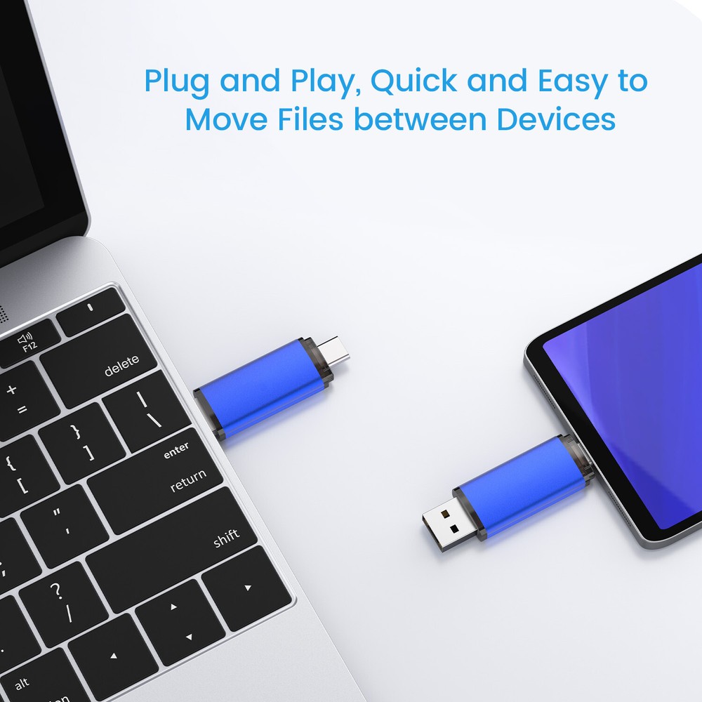 USB 2.0 32/64/128GB Type-C/ A Dual Flash Drive Memory Stick For Android Phone PC