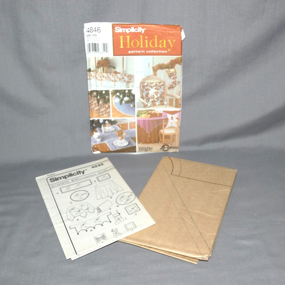 Simplicity Pattern 4846 Holiday Pattern Collection 2003 Placemats and More