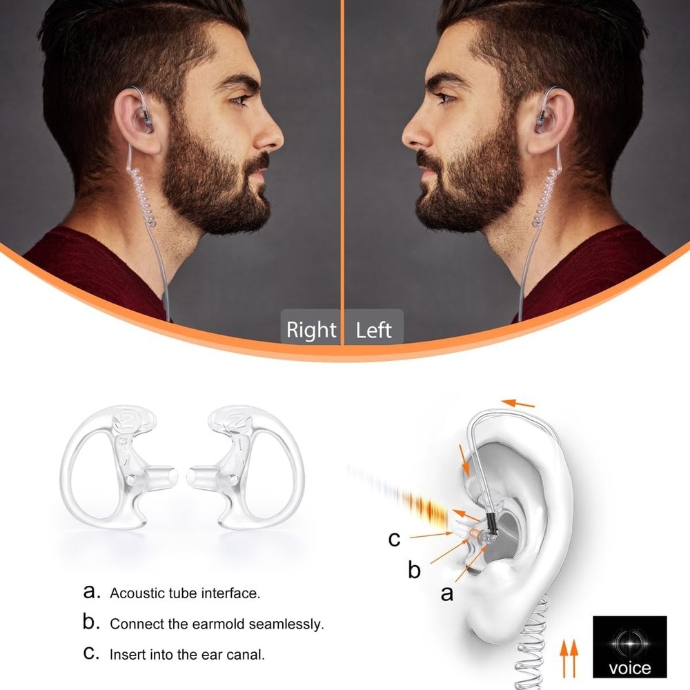 Dynamic 8-Pair Ear Plug Set - Lightweight Silicone Earpieces for Two-Way Radios