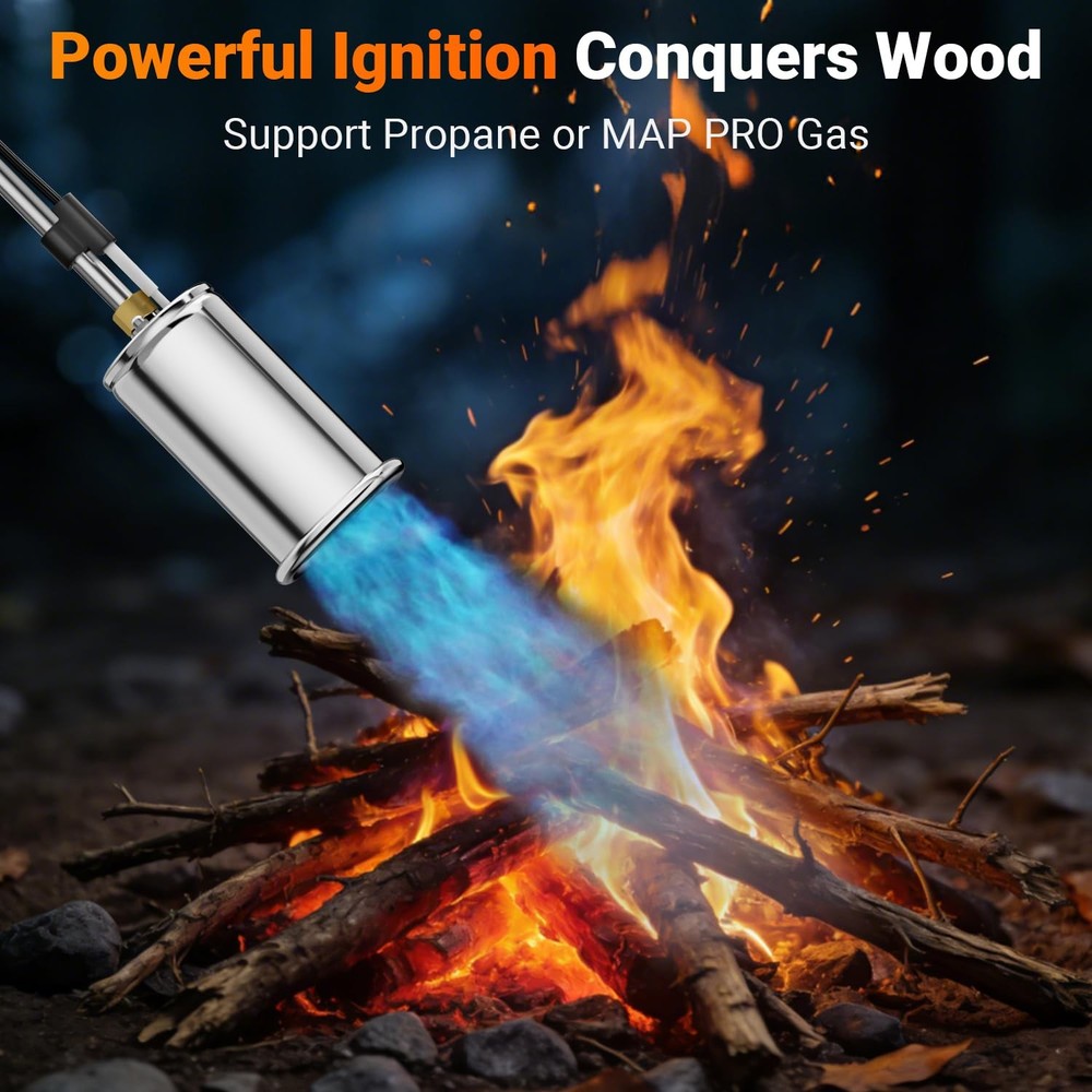 Sondiko Propane Torch Weed Burner, High Output Black & Silver