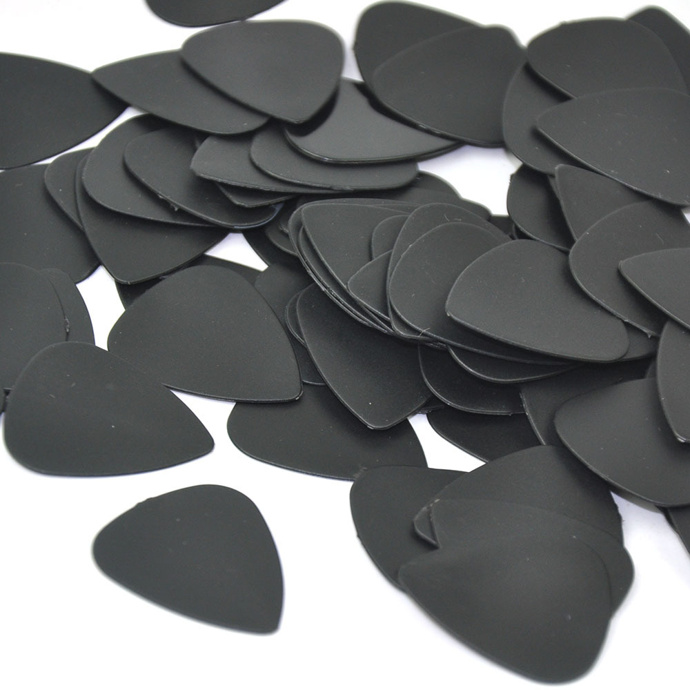 100pcs Solid Black Medium 0.71mm ABS Blank Guitar Picks Plectrums