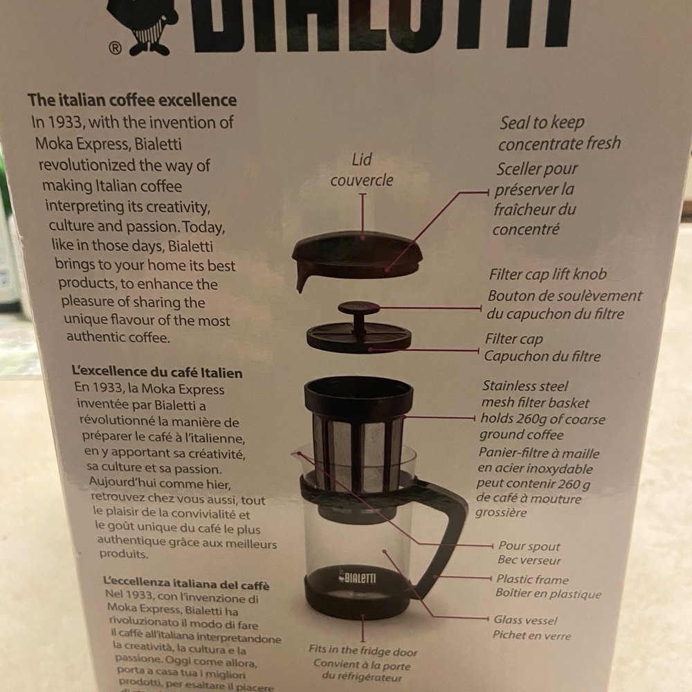Bialetti 12 Cup Cold Brew Coffee Maker NEW In Box Kitchen Home