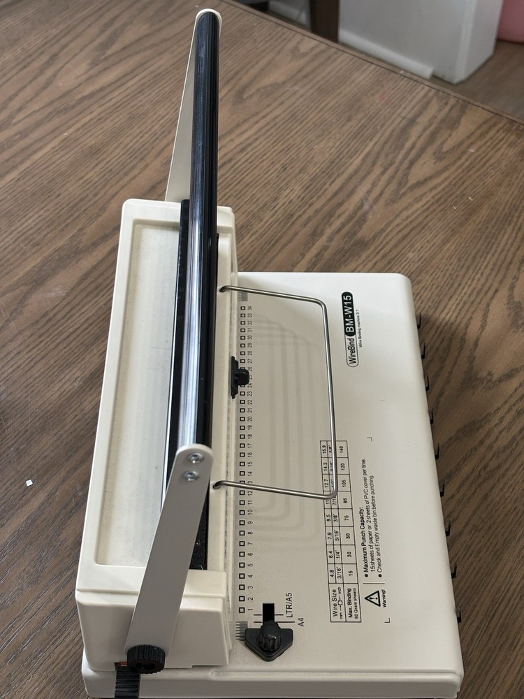 MAKEASY WireBind BM-W15 Wire Binding Machine 3:1 A4 34 Hole Punch Manual
