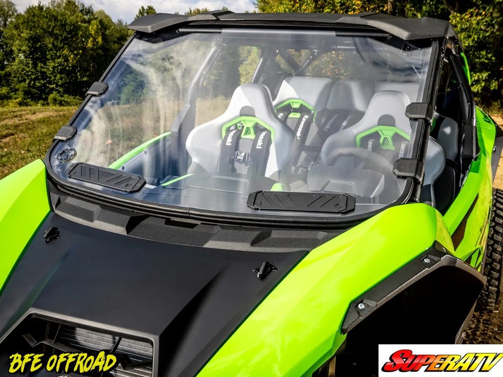 SuperATV Vented Front Windshield Kawasaki Teryx H2 4 / 5 2026+ Clear