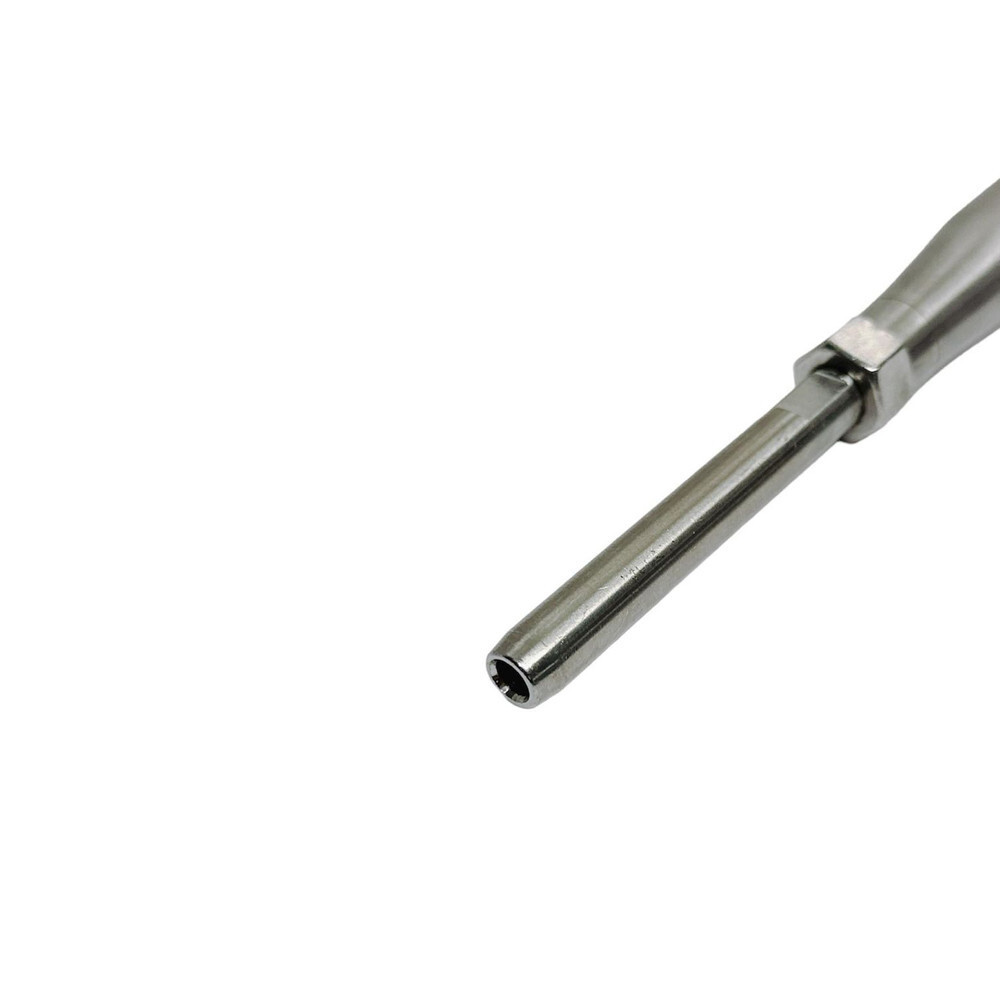 4 Pc Stainless Steel 5/16" Thread Swage Stud & Stud Pipe Turnbuckle 1/4" Cable