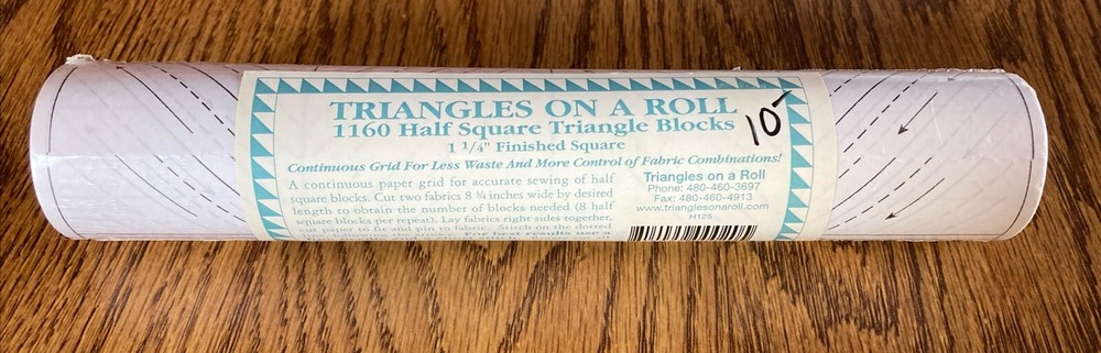 Triangles On A Roll 1160 Half Square Triangle Blocks 1.25” Finished Square NIP