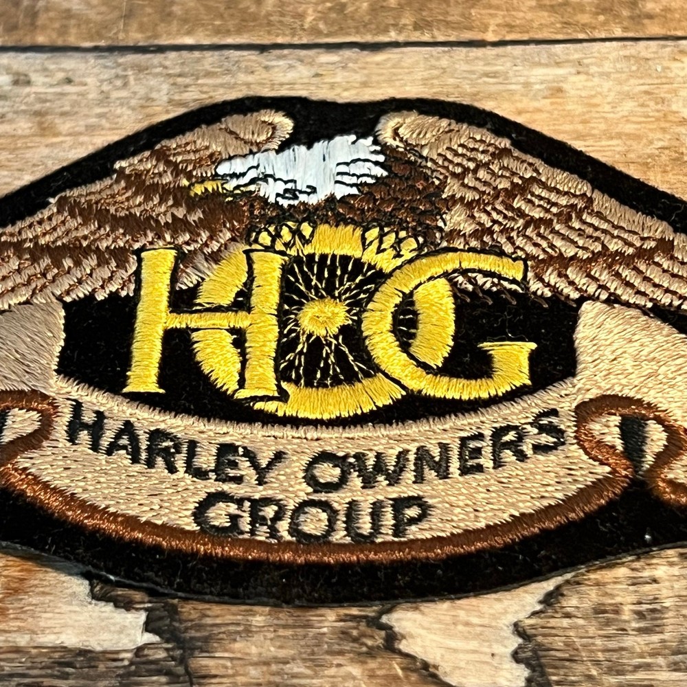HOG Harley Owners Group Patch Eagle Banner Embroidered Biker Vest