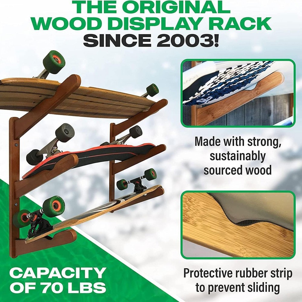 Wall Mounted Surfboard Rack Utility Professional Easy Installation Organizer