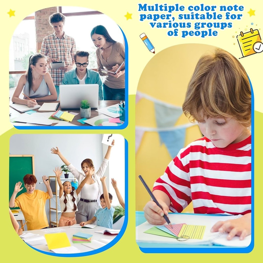 Assorted 3x5 Inch Study Flash Cards - 200 Piece Set for Learning and Lists