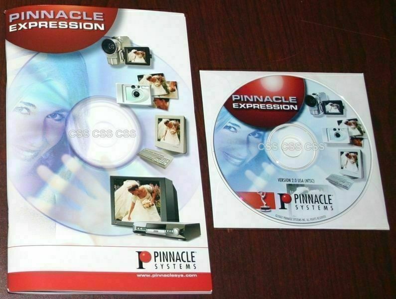 Pinnacle Expression 2.0 Video Picture Burn to DVD CD Computer Software Label Kit