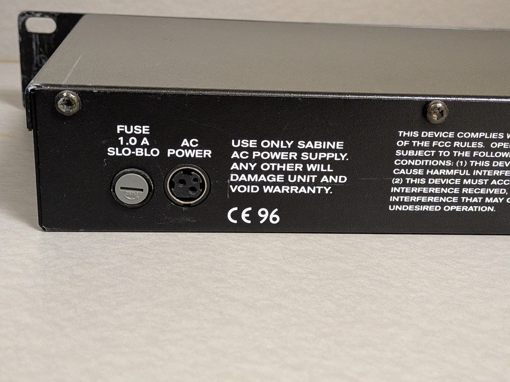 SABINE FBX901 Feedback Exterminator No Power Cord / Untested