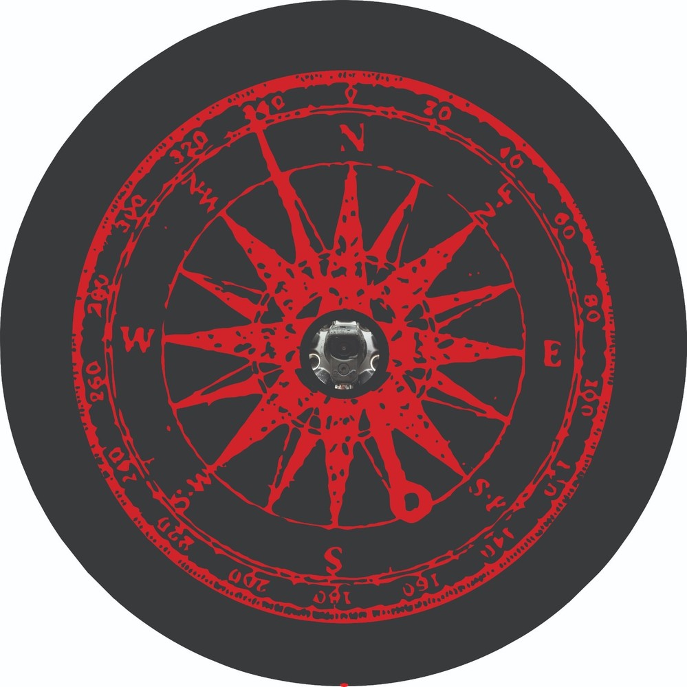 JL Camera Red Compass Tire Cover