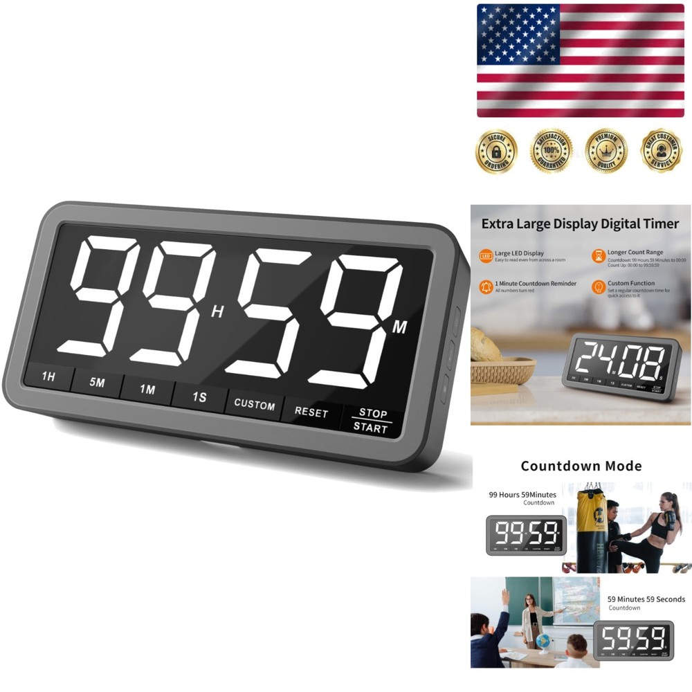 7.8” Digital Kitchen Timer - Extra Large Display for Effortless Time Management