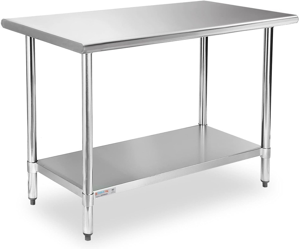 Stainless Steel Prep Table with Undershelf Commercial