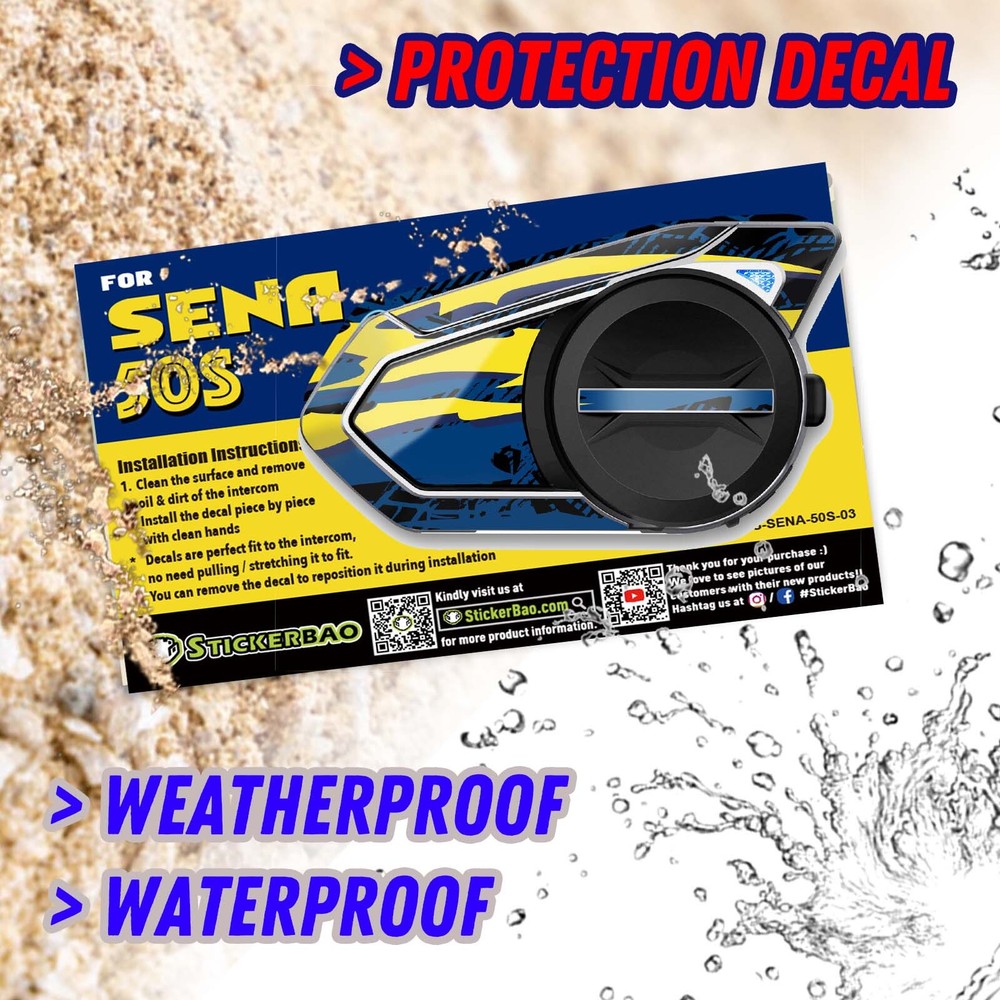 Leaf Device Surface Sticker For SENA 50S Intercom x1