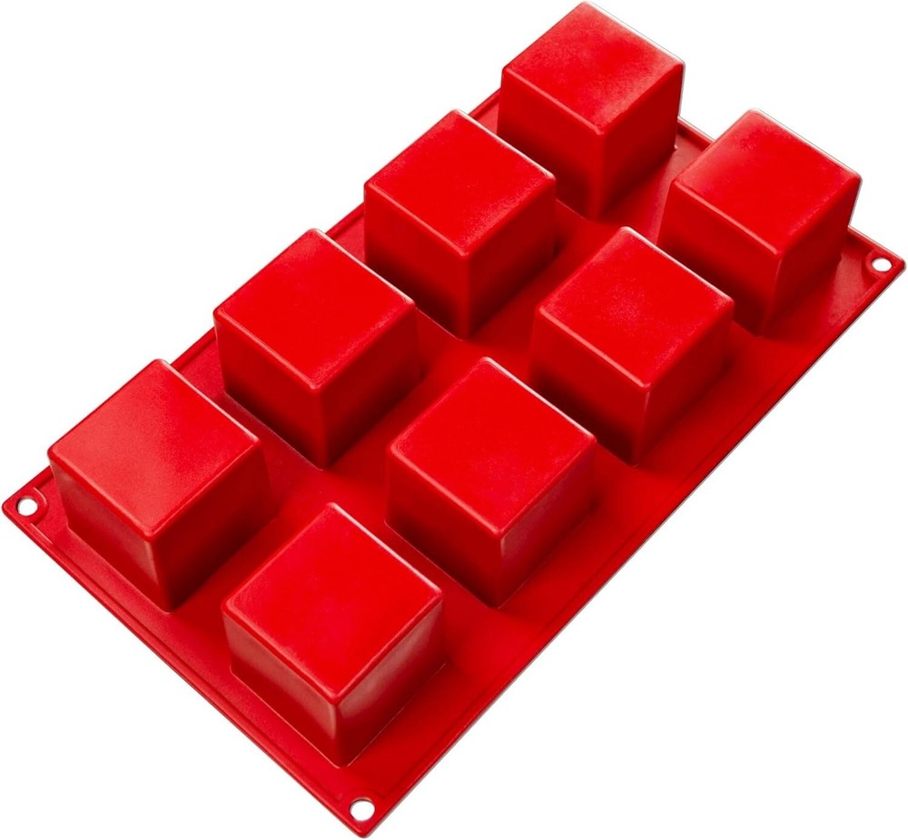 2 x Fat Daddio's Silicone Bakeware 8-Cavity Cube, 4.27 oz.