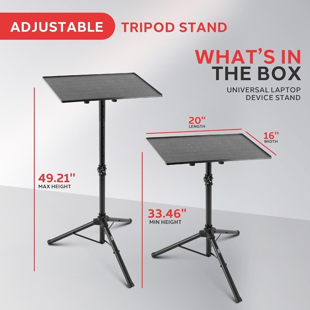 Universal Projector Tripod Stand Height & Angle Adjustable Heavy Duty Holder US