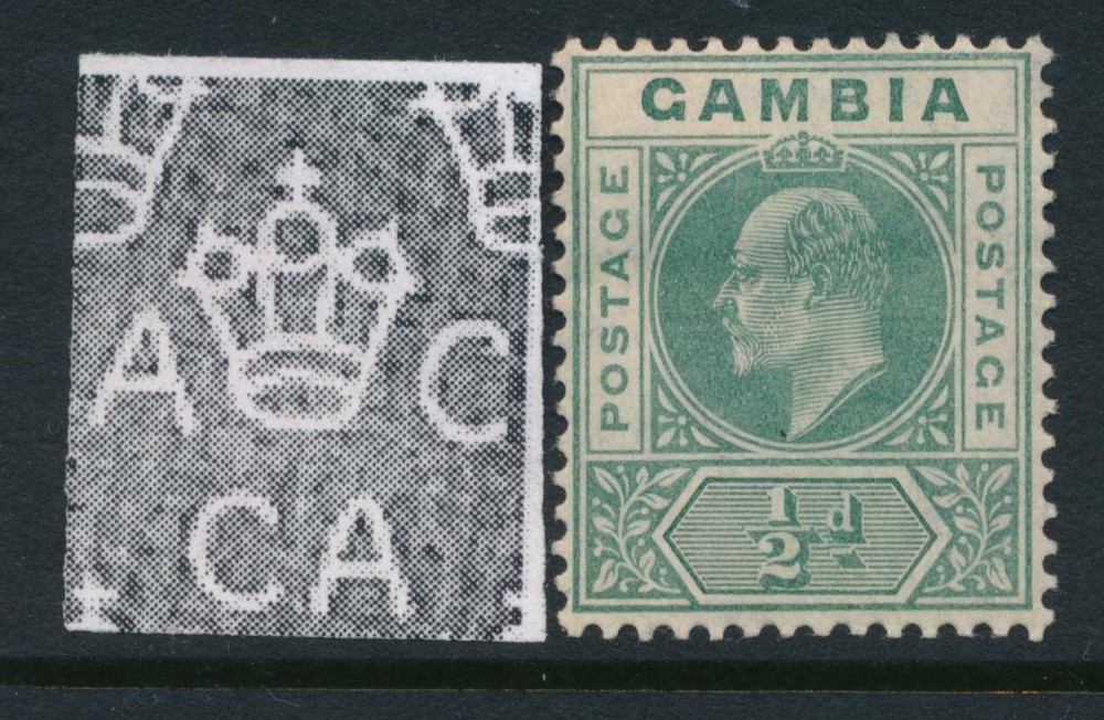 GAMBIA, 1904 ½d wmk multiple Crown CA fine MM