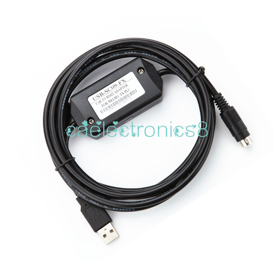 PLC Programming USB-SC09-FX Cable For Mitsubishi MELSEC USB TO RS422 ADAPTER CA