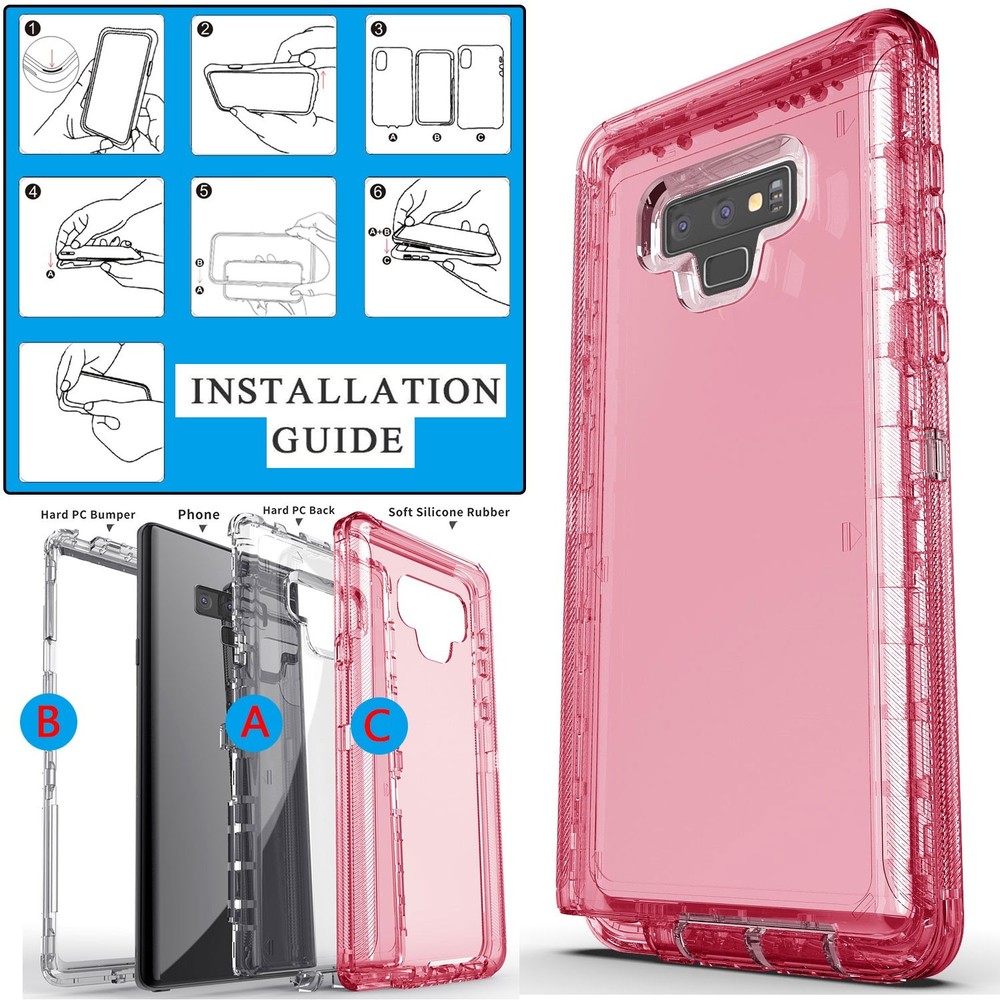 For Samsung Galaxy Note9 Note10 Clear Case Shockproof Cover / Screen Protector