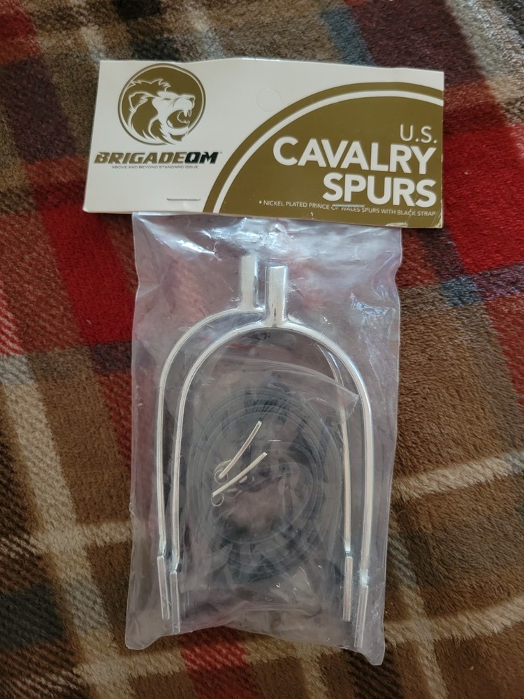 Brigadeqm Cavalry Spurs Silver Plated Metal With Straps