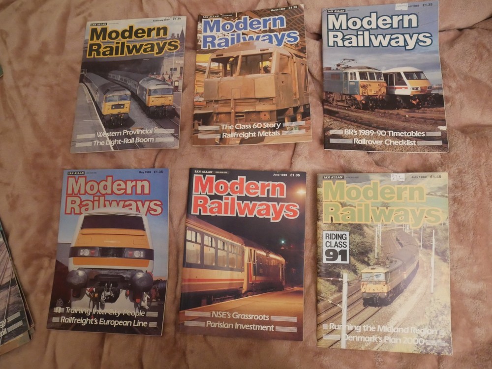 Modern Railways magazine x11: all issues from 1989 except Jan