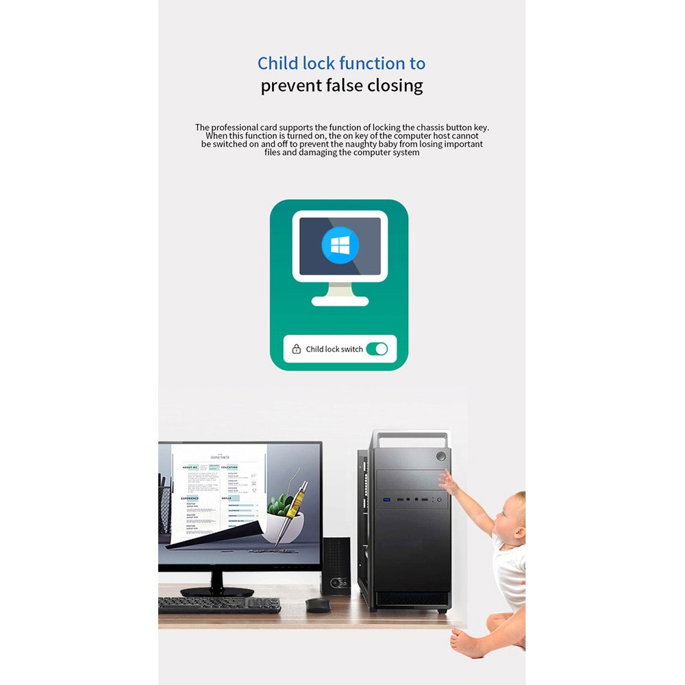 Tuya Wifi Computer Reset PCIe Card for PC Computer,APP Remote4540