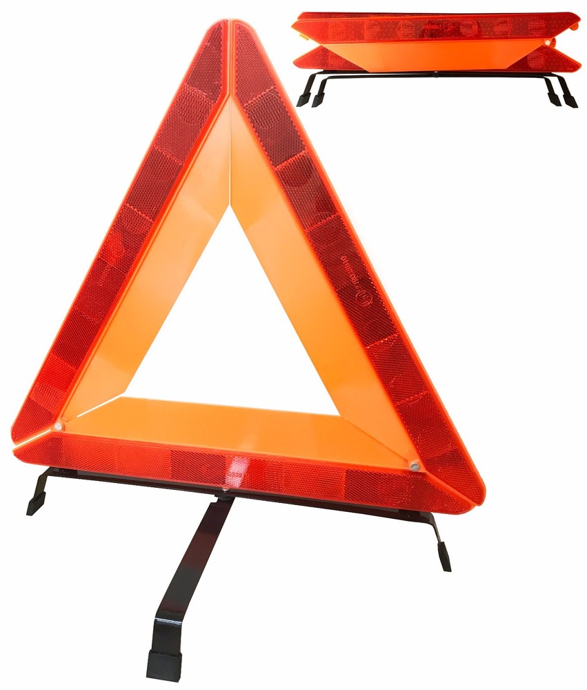 LARGE FOLDING WARNING REFLECTIVE TRIANGLE with E MARK car van caravan motorhome
