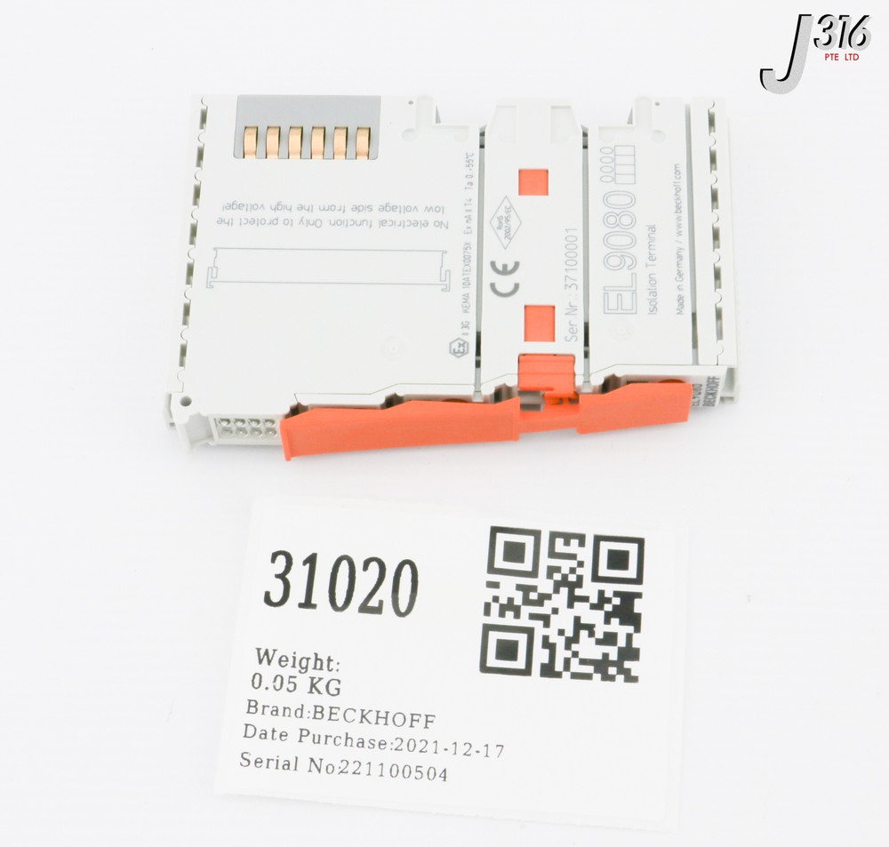 31020 BECKHOFF ISOLATION TERMINAL (NEW) EL9080