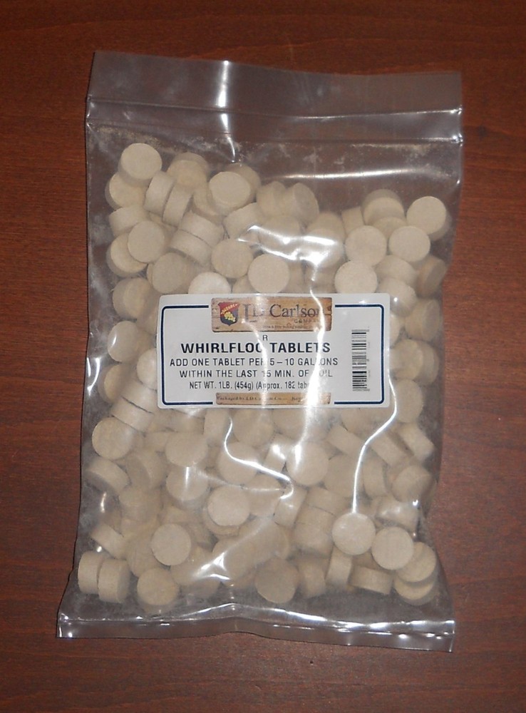 WHIRLFLOC TABLETS 1 POUND IRISH MOSS TABS CLEAR BEER CLARIFIER FOR HOME BREWING