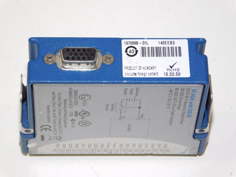 National Instruments NI 9426 with DSUB 32 Ch 24V Digital Input Module 197689B-01