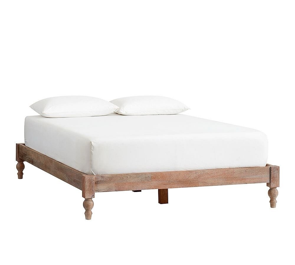Potterybarn Solid Mango Wood Armoire And Matching King Platform Bed frame