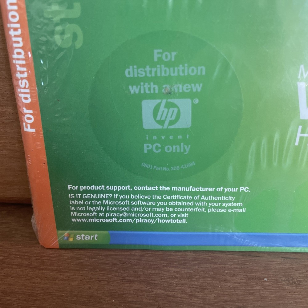 Microsoft Windows XP Home Edition SEALED Version 2002 - NO PRODUCT KEY!!!!