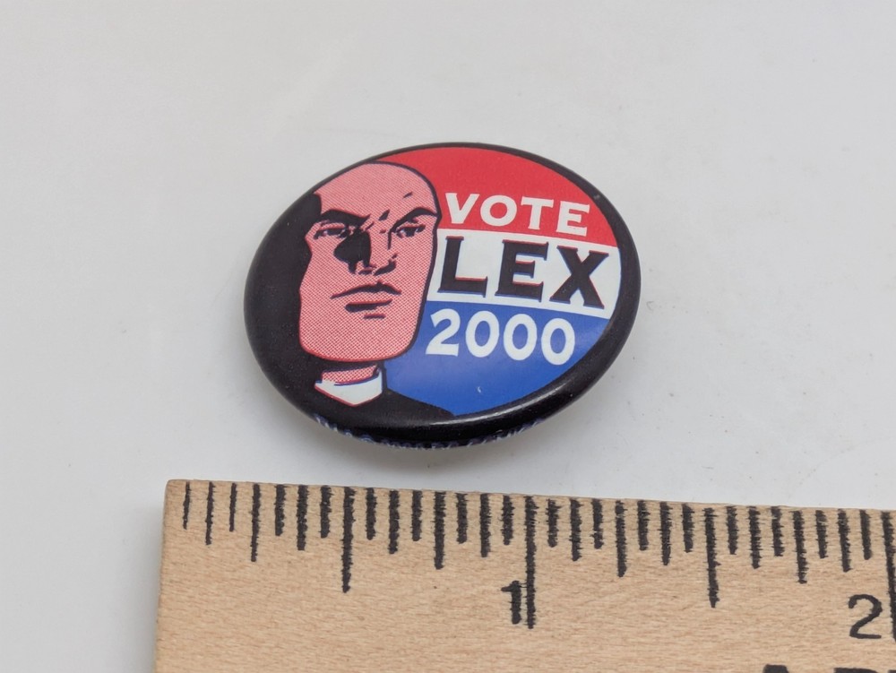 Vote Lex Luthor 2000 DC Comics Button Badge Pin