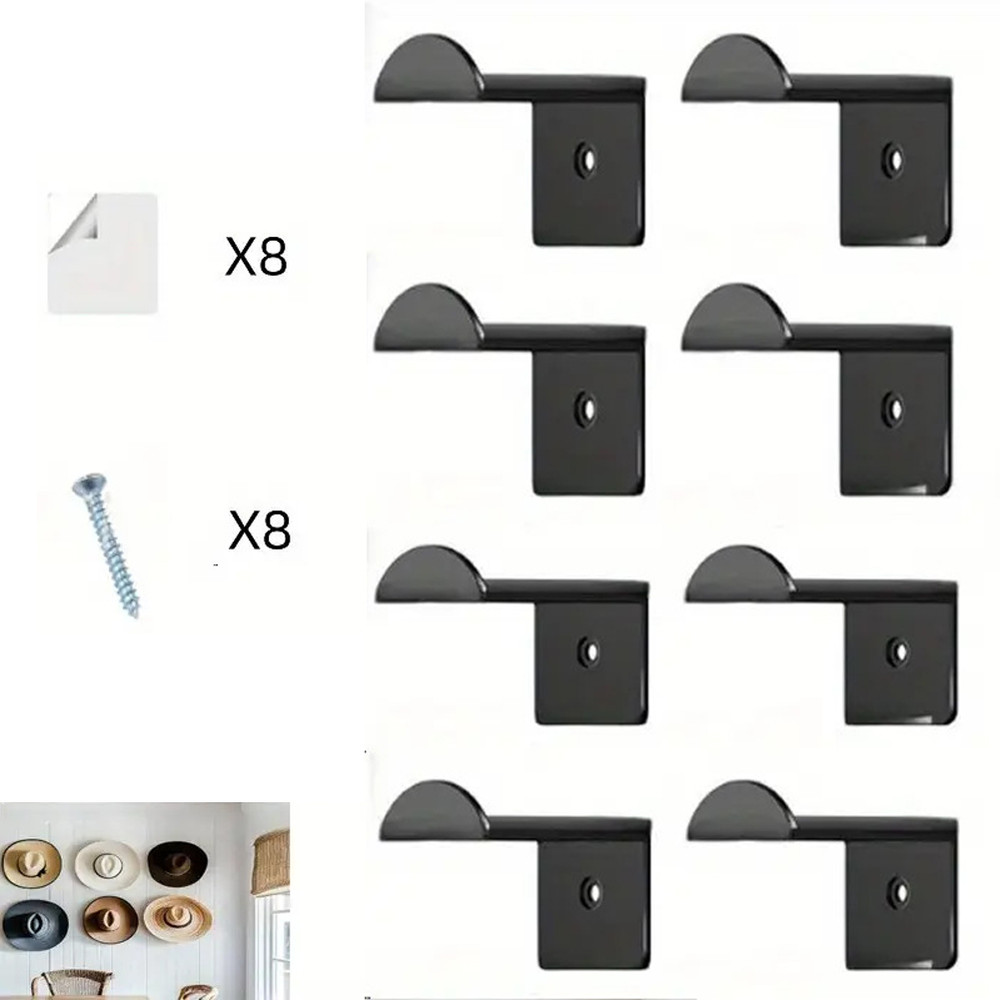 Hat Hanger Wall Mount for Door Closet Office Bedroom with 8 or 16 Hooks